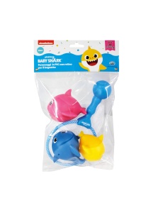 Set jucarii baie ODS 48822 Baby Shark cu plasa PVC moale 3 figurine - Img 3