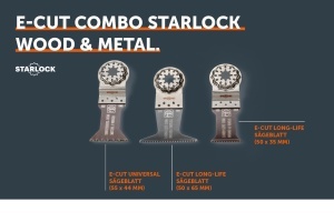 Set lame de taiere Fein E-Cut Combo Starlock, 3 piese, pentru lemn si metal, compatibil multitool - Img 5
