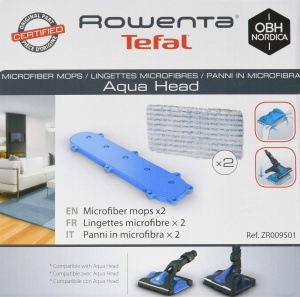 Set lavete mop microfibra Rowenta ZR0095, compatibil Aqua X-Force, negru - Img 2