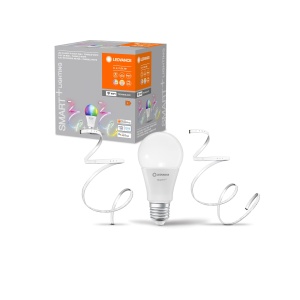 Set LEDVANCE SMART cu lampa WiFi RGB si banda LED de 3m, 16 milioane culori