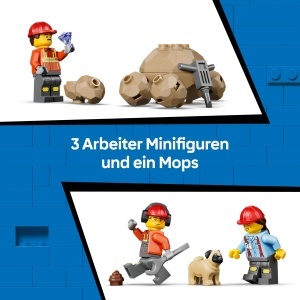 Set LEGO City - Camion basculant si incarcator cu 3 figurine, 1132 piese - Img 6