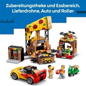 Set LEGO City Pizza cu Vehicule - 60496, 494 piese, 5 minifigurine - Img 4