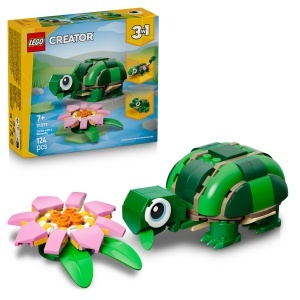 Set LEGO Creator 3in1 Tortuga cu Floare de Nufar - 124 piese, pentru 7 ani