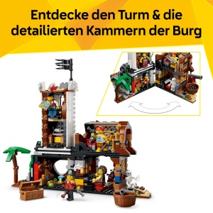 Set LEGO Creator Pirat cu 3 in 1 - 1074 piese, 5 minifigurine, aventuri piratesti - Img 6
