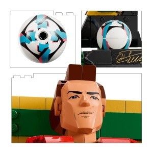 Set LEGO Cristiano Ronaldo Figurina 3D, 854 piese, Decoratiune pentru camera - Img 3