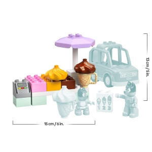 Set LEGO DUPLO Bluey 10458 Eisdiele cu masina si 2 figurine pentru copii 2 ani - Img 8