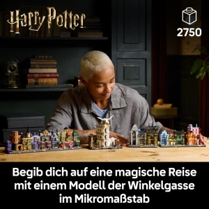 Set LEGO Harry Potter Winkelgasse 76444 cu 12 Mikrofiguri, 2750 piese - Img 2
