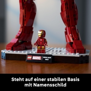 Set LEGO Marvel Iron Man Mark 3 - 1297 piese, figura mobila, cadou creativ - Img 5