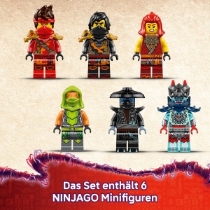 Set LEGO NINJAGO Ninja-Actionflitzer 3-in-1 cu 6 Minifiguri si 561 Piese - Img 5