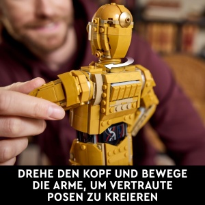 Set LEGO Star Wars 75398 C-3PO Model pentru adulti, 1138 piese, cu suport si minifigura - Img 3