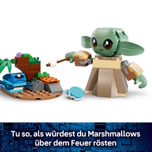 Set LEGO Star Wars 75443 Grogus Zuhause cu Figurina Grogu Katapult si Accesorii Creative - Img 7