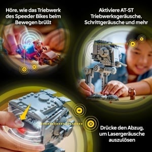 Set LEGO Star Wars AT-ST Angriff auf Endor 75424 cu 3 figurine, 347 piese - Img 6