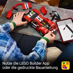 Set LEGO Technic Ferrari 488 Pista - 882 piese, V8, cu Lenkung - Img 6