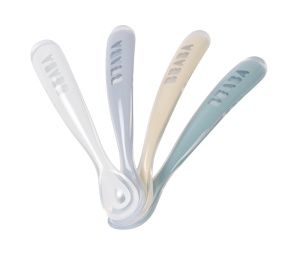 Set linguri silicon Beaba Rainbow 4 piese ergonomice si delicate