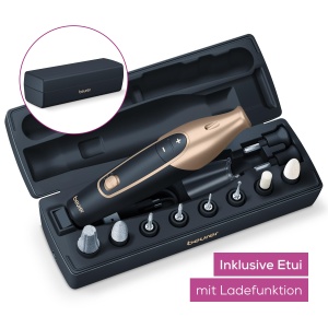 Set manichiura si pedichiura Beurer MP 84 10 accesorii LED acumulator Negru - Img 4