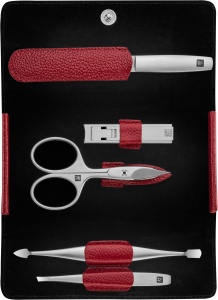 Set manichiura ZWILLING TWINOX, 5 piese, rosu, premium