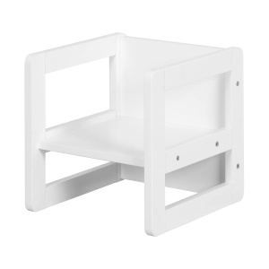 Set mobilier copii roba - banca si hocker 3 in 1, alb, din MDF - Img 7
