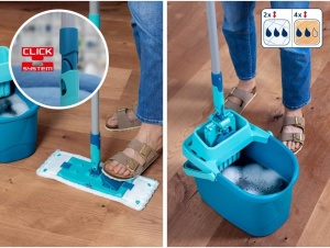 Set Mop pentru Pardoseala Leifheit POWER CLEAN, Eimer 10L, Wischbezug Microfiber - Img 6
