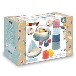 Set Motoric pentru Copii Smoby 3 Piese - Pyramida Colorata, Jucarie Bateau, Joc Forme - Img 6