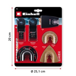 Set Multitool Einhell 6 piese Accesorii Diverse pentru Taiere si Slefuire - Img 13