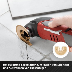 Set Multitool Einhell XL-PLUS-CASE 10 piese, cu accesorii pentru taiere si slefuire - Img 5