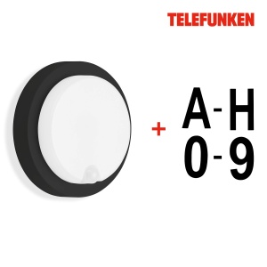 Set numere si litere autoadezive TELEFUNKEN, cifre 0-9, litere A-H, design elegant, negru - Img 3