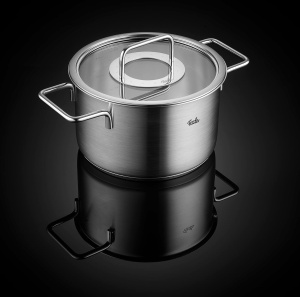 Set Oale Fissler Pure Collection 4 piese, otel inoxidabil, inductie, cu capac din sticla - Img 4