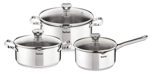Set oale si cratite Tefal Duetto On A705S636, 6 piese, otel inoxidabil, compatibil inductie