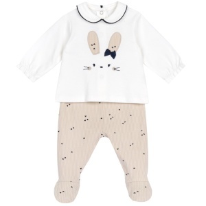 Set pentru fete Chicco cu tricou si colanti din material moale, usor de spalat