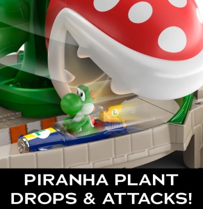 Set Pista Hot Wheels Mario Kart Piranhapflanzen cu Masinuta Die-Cast, Multicolor - Img 3