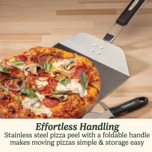 Set Pizza Grill Cuisinart 3 piese - Pizzastein 33 cm, Pizzaschaufel si Pizzaschneider - Img 4