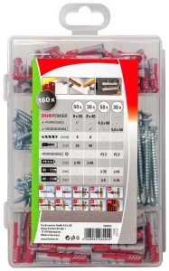 Set Profesional de Dubluri si Suruburi fischer Profi-Box DuoPower, 160 piese - Img 3
