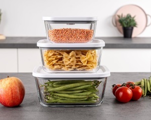 Set recipiente vacuum Rommelsbacher VCG 1, Borosilicant, BPA-free, 3 dimensiuni - Img 2