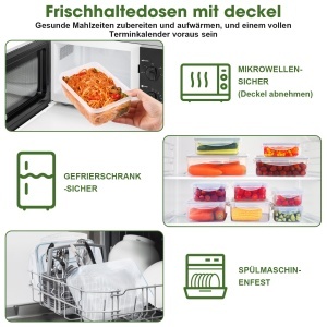 Set recipiente YASHE 4 piese plastic transparent BPA free 100 etans - Img 6