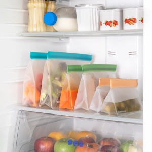 Set reutilizabil InnovaGoods Zags 6 pungi etanse pentru depozitare alimente diferite dimensiuni - Img 7