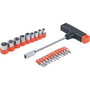 Set scule Mannesmann M 148-KOMBI T-Grip cu 22 piese Bits si Adaptor 14 - Img 4