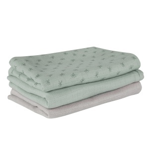 Set scutece textile organice Roba Lil Planet, 80x80 cm, bumbac bio, Frosty Green