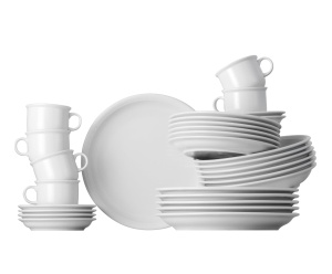 Set Serviciu Masa Porcelan Thomas Trend 30 piese, Rigid, Alb