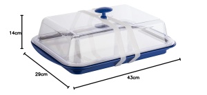 Set Servire APS cu Hauba Tava din Otel Inoxidabil, 2 Racitoare, Dimensiuni 43x29x14 cm - Img 10