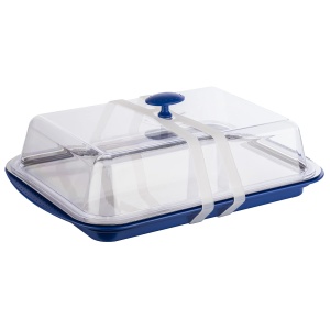 Set Servire APS cu Hauba Tava din Otel Inoxidabil, 43x29 cm, 2 Racitoare - Img 2