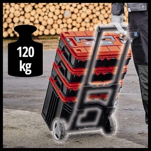 Set sistem modular Einhell E-Case Tower 120 kg transportabil 3 valize robuste - Img 7