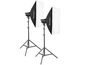 Set Studioblitz Bresser BRT-200, 200W, 2 Softboxuri 50x70cm - Img 6