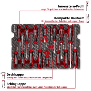 Set Surubelnite Einhell 17 Piese Crom-Vanadiu Capete Precise si Design Compact - Img 4