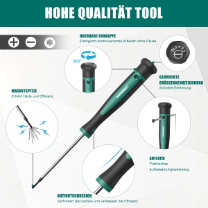Set Surubelnite HYCHIKA 51 Piese CR-V Otel Magnetice Ideal pentru Reparatii si DIY - Img 2
