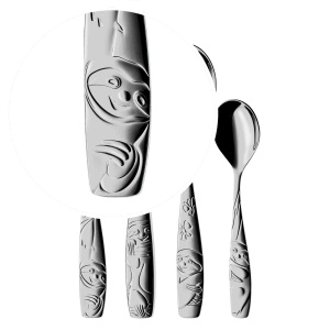 Set Tacamuri Copii WMF Faultier 4 Piese Cromargan Ergonomic Spalare Automata - Img 2
