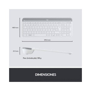 Set Tastatura si Maus Logitech MK470 Slim, Wireless, Alb, QWERTY - Img 3