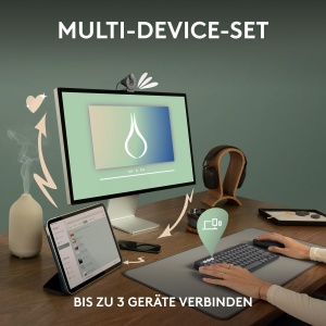 Set Tastatura si Maus Logitech Pebble 2 Combo, Design Slim, Culoare Grafit, Wireless - Img 3