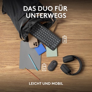 Set Tastatura si Maus Logitech Pebble 2 Combo pentru Mac, Design Slim, Bluetooth - Img 9