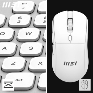 Set Tastatura si Maus MSI Forge K210 Wireless, Alb, 2.4 GHz, Rechargeabil - Img 3