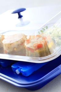 Set Termic HENDI, 5 piese, Tablett din inox, 2 Kuhlelemente, Polistiren, Albastru - Img 3